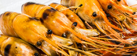 Grilled shrimps with Thai style.の写真素材