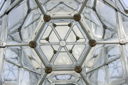 hexagonal geometric backgroundの写真素材