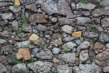 Stone wall backgroundの写真素材