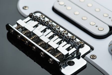 Electric guitar bridgeの写真素材