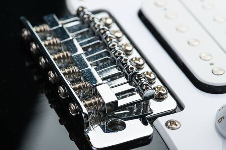 Electric guitar bridgeの写真素材