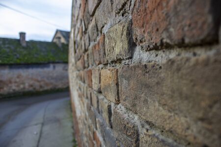 Brick wall at the street