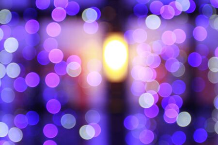 Bokeh blurred from light in shopping mallの写真素材