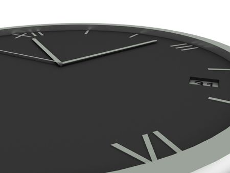 Clock face isolated on white background. High quality 3d render.