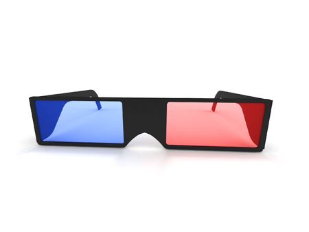 3D glasses isolated on white background. High quality 3d render.