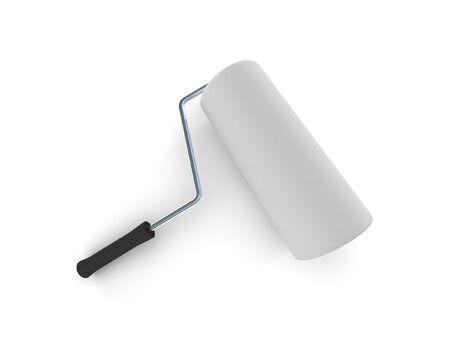 Paint roller isolated on white background. High quality 3d render.の写真素材