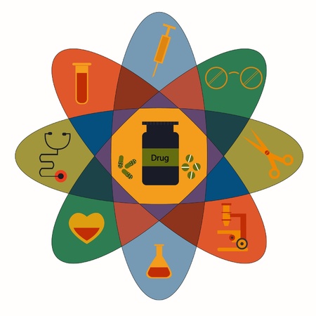 Medicine and tool iconのイラスト素材