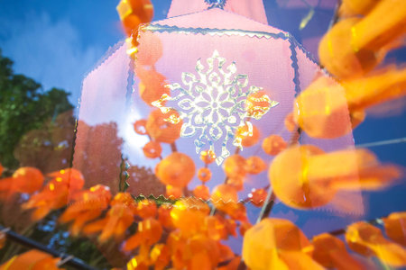Buddhist activities in the Mae Sariang District, Mae Hong Son Province.Thailandの写真素材
