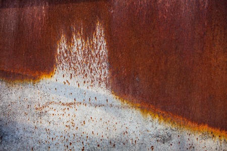 Rusty metal surface with rich and various textureの写真素材