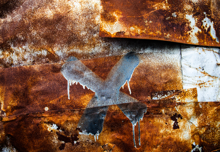 Rusty metal surface with rich and various texture