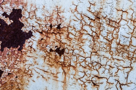 Rusty metal surface with rich and various textureの写真素材