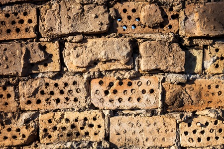 The old brick wall with rich texture.の写真素材