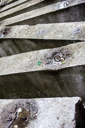Stack of concrete blocks on the construction site.