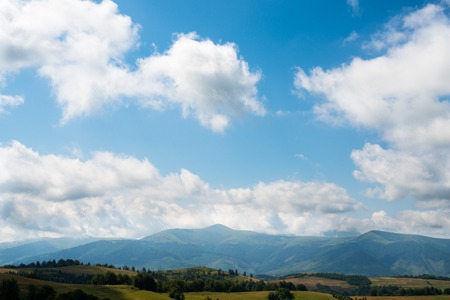 Summer landscape in the Ukrainian Carpathian Mountains.の写真素材