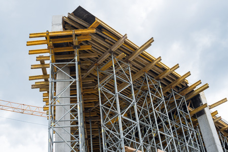 Construction site. Framework of the new building.