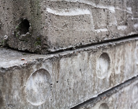 Stack of concrete blocks on the construction site.の写真素材