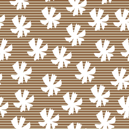 Striped pattern with flowers. Floral pattern. Vector illustration.のイラスト素材