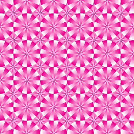 Seamless abstract geometrical pink and white pattern with circles. Vector illustration.のイラスト素材