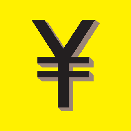 Yuan (renminbi, rmb, yen) icon. Money symbol. Vector illustration.のイラスト素材