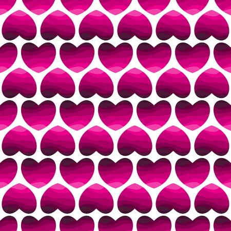 Pink purple hearts seamless pattern. Vector illustration.のイラスト素材