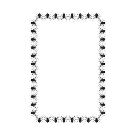 Spider's frame. Frame for your Halloween portrait. Vector illustration.のイラスト素材