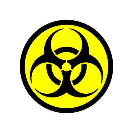 Biological hazard sign. Biohazard symbol. Vector illustration.のイラスト素材