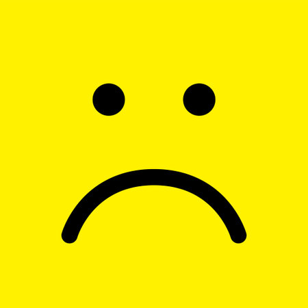 Sad face icon. Unhappy face symbol. Flat stile. Vector illustration.のイラスト素材