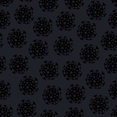 virus bacteria. Seamless pattern. Dangerous virus cell. Vector illustration.のイラスト素材
