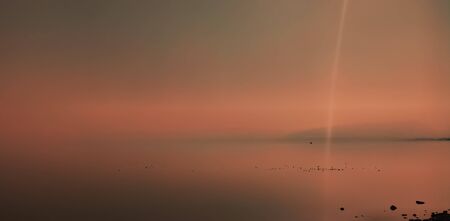 Sunset at the sea of Galileeの写真素材