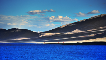 Pangong lake, Indiaの写真素材