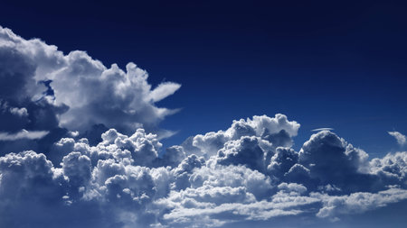 a view of sky, above of clouds.の写真素材