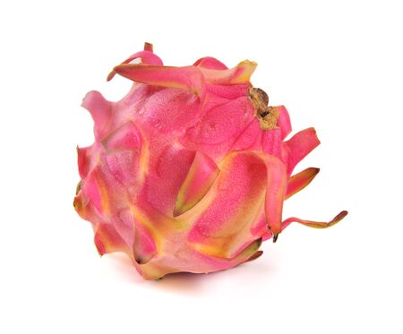 Dragon fruit, pitaya isolated on white backgroundの写真素材