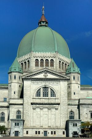 St.Joseph Oratory in Montreal, Canada; clear blue skyの写真素材