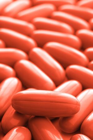 red pills vertical photo, shallow depth of viewの写真素材