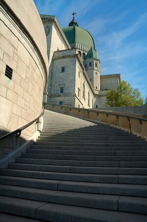 staircase to St. Joseph Oratory in Montreal, Canada. vertical photoの写真素材
