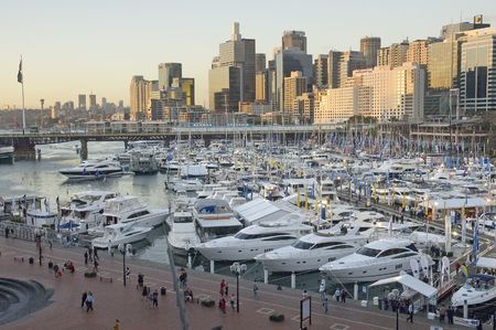 AUGUST 7 2006 - Sydney, Australia - boat show at Darling Harbour in Sydney, Australia, photo taken on August 7, 2006のeditorial素材
