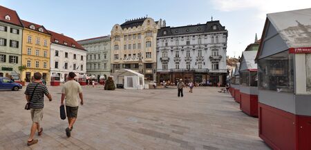 23. JULY 2009 - BRATISLAVA, SLOVAKIA - Market square in slovak capital city - Bratislavaのeditorial素材