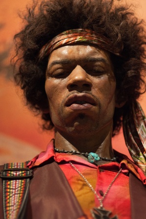Jimmy Hendrix - wax figurine at Madame Tussauds in New York City