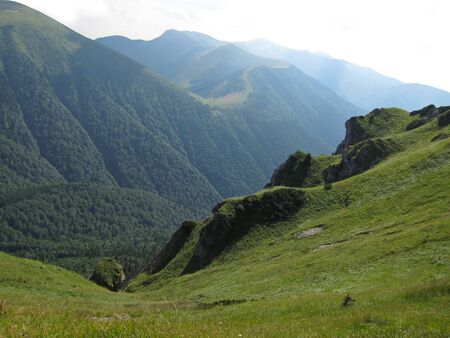 untouched wilderness of green mountains, photo taken in Slovakiaの写真素材