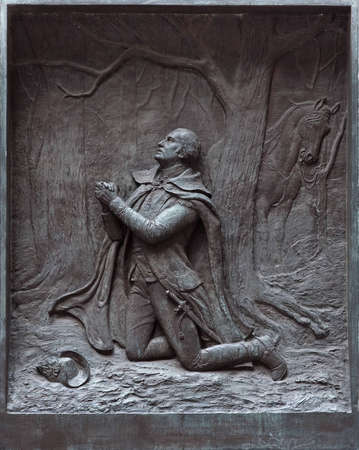The prayer at Valley Forge at the Federal Hall in New York.の写真素材
