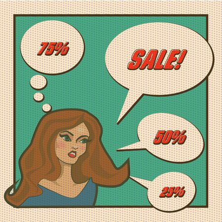 Comics saleのイラスト素材