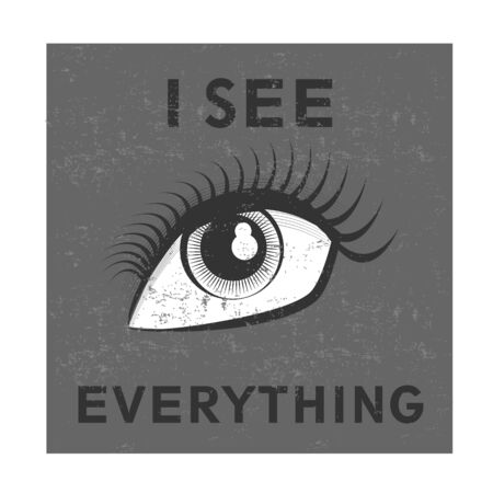 I see everythingのイラスト素材