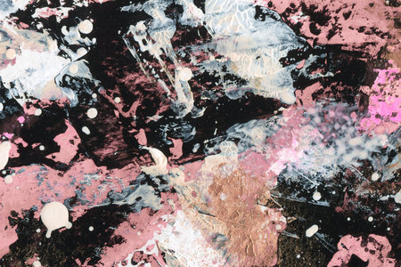 Hand drawn abstract multicolored acrylic texture. colorful backdrop.の写真素材