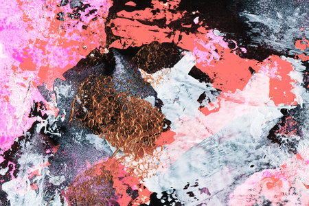 Hand drawn abstract multicolored acrylic texture. colorful background.