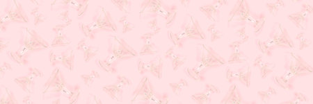 Banner with pattern made of crystal glasses on a pink background.