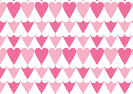 heart pattern in pink and whiteのイラスト素材