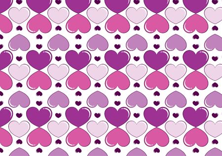 seamless heart background in purple colorのイラスト素材