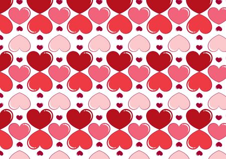 seamless heart background in red color
