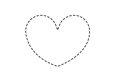 Flat hearts icon in blackのイラスト素材