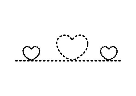 Flat hearts icon in blackのイラスト素材
